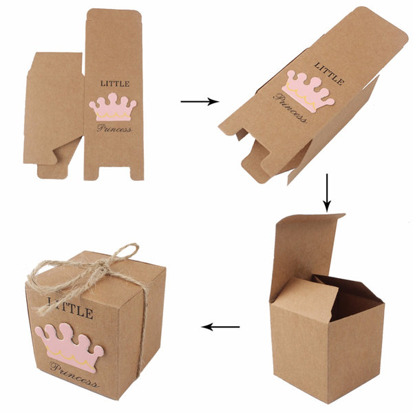 Party Supplies Brown Paper Candy Boxes