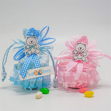 Teddy Bear Favors Basket for Baby Shower Parties