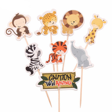 Jungle Safari Animals Cake Toppers