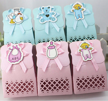 Cute Baby Shower Paper Party Favor Box