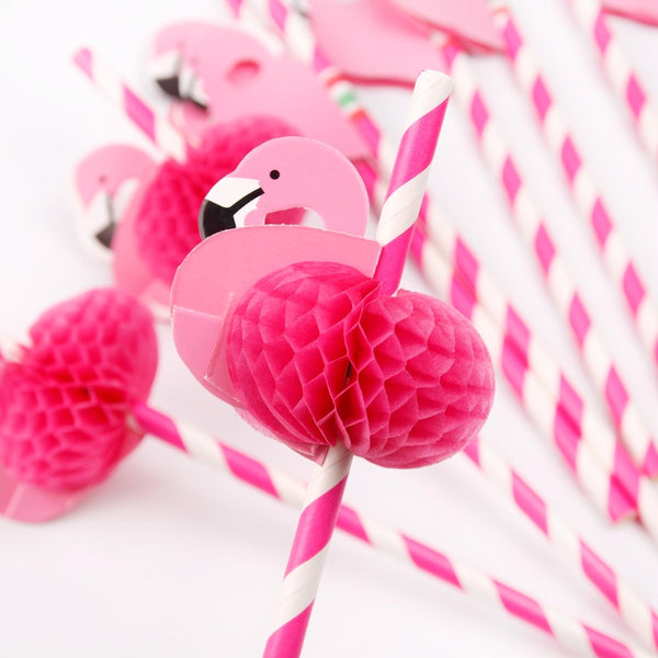 Flamingo Paper Straws