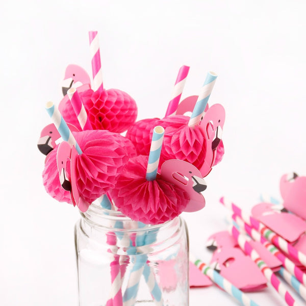 Flamingo Paper Straws