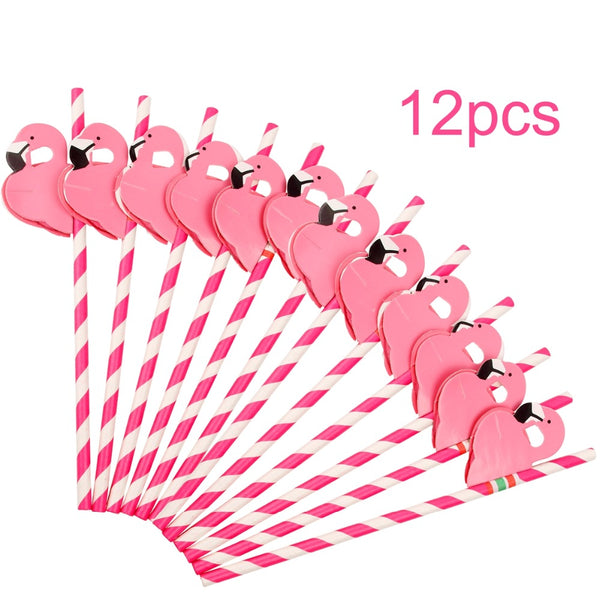 Flamingo Paper Straws