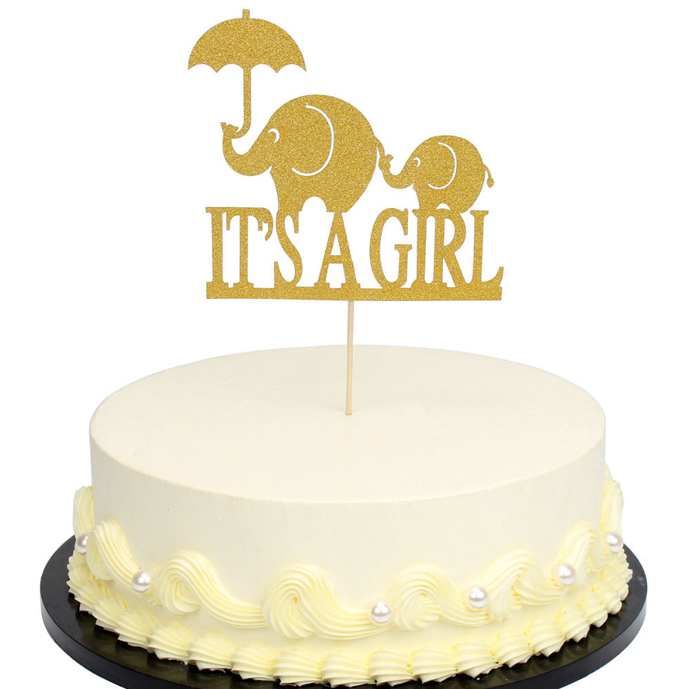 Elephant Cake Topper for Baby Shower Celebration - Baby Welcome Zone