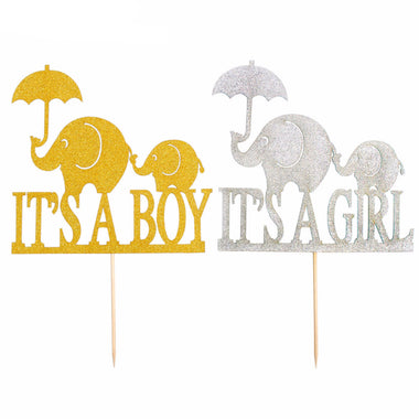 Elephant Cake Topper for Baby Shower Celebration