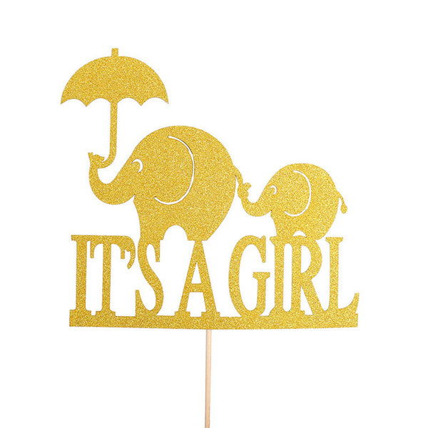Elephant Cake Topper for Baby Shower Celebration