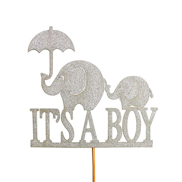 Elephant Cake Topper for Baby Shower Celebration